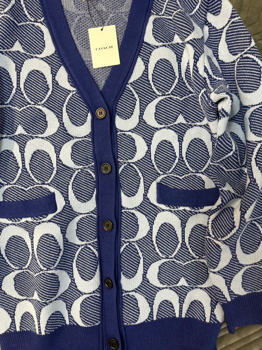 Кардиган Coach синій оригінал