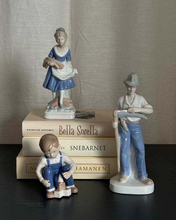 Vintage porcelanowa figurka Żniwiarka – prawdopodobnie Carl Scheidig