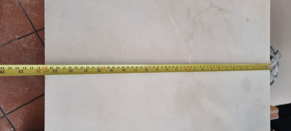 Bancada mármore branco 191,5x60x30cm