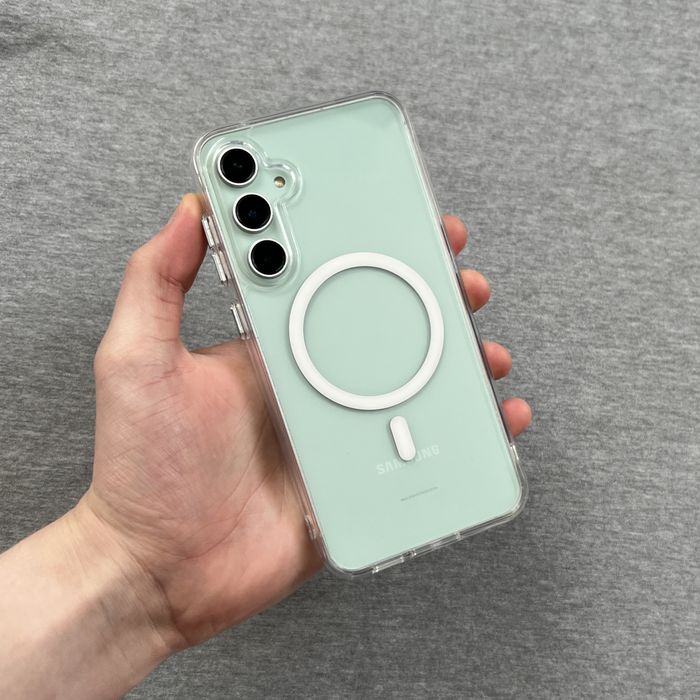 Прозорий чохол Wave з MagSafe для Samsung S26/S25/S24 | УСІ МОДЕЛІ / ПРЕМІУМ !