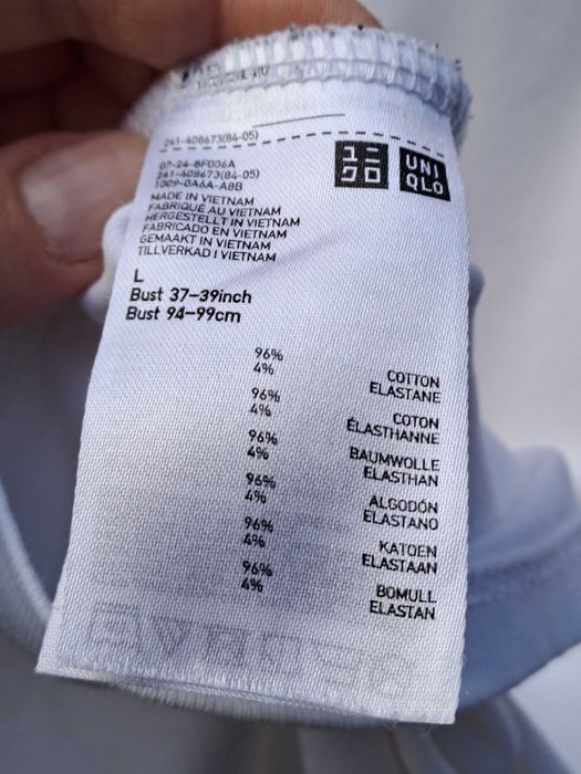 Golf biały Uniqlo bawełna L XL 42 basic