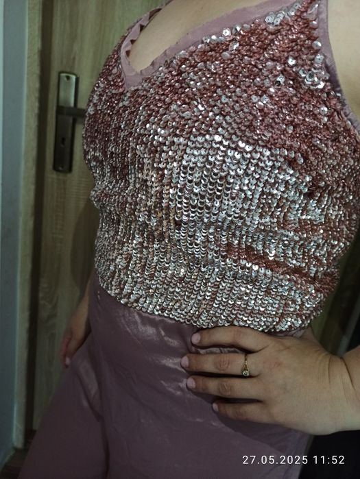 Kombinezon cekiny asos 40 kuloty cekiny culotte