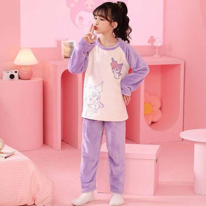 Теплая детская пижама Hello Kitty, Kuromi, Cinnamorol