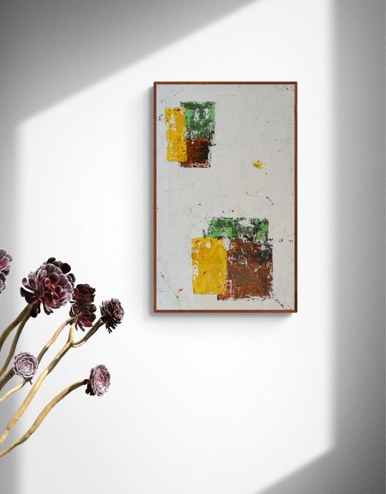 Quadro pintura abstarta 80x50 cm