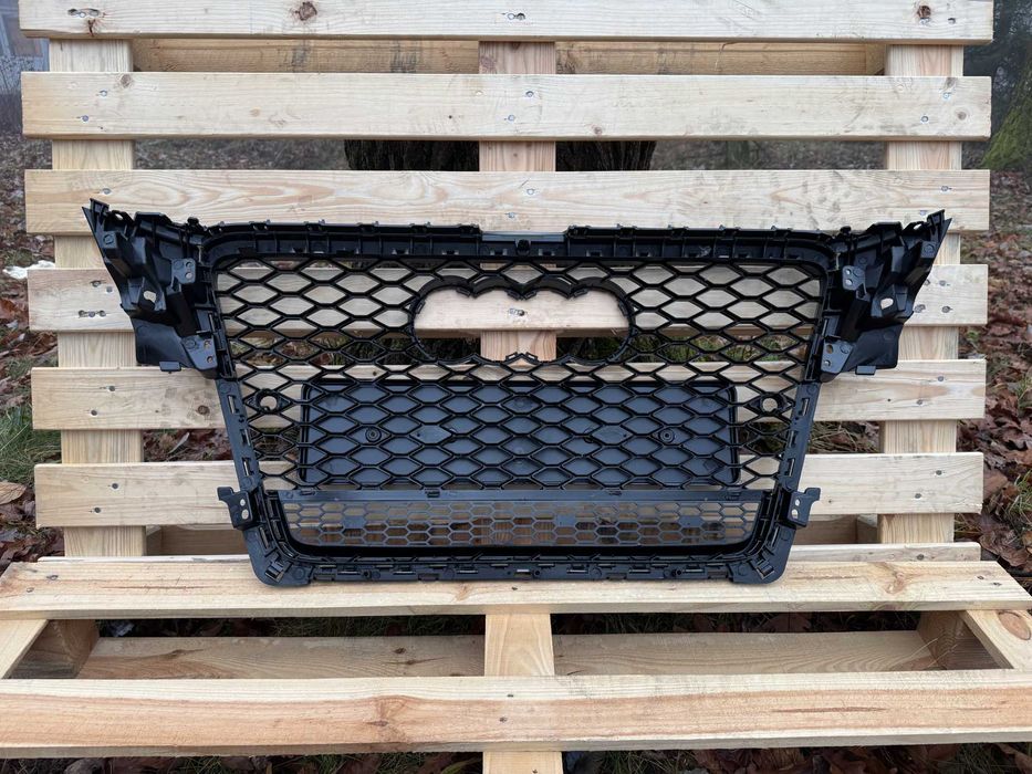 Grill Atrapa Audi A4 B8 08-11 styl RS4 Quattro ALL BLACK