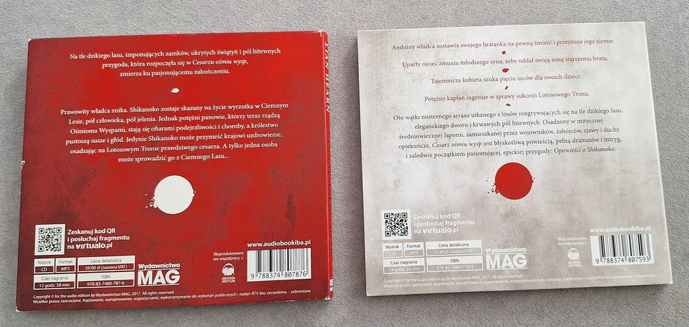 Lian Hearn - Cesarz ośmiu wysp + Pan Ciemnego Lasu -2x audiobook (2CD)