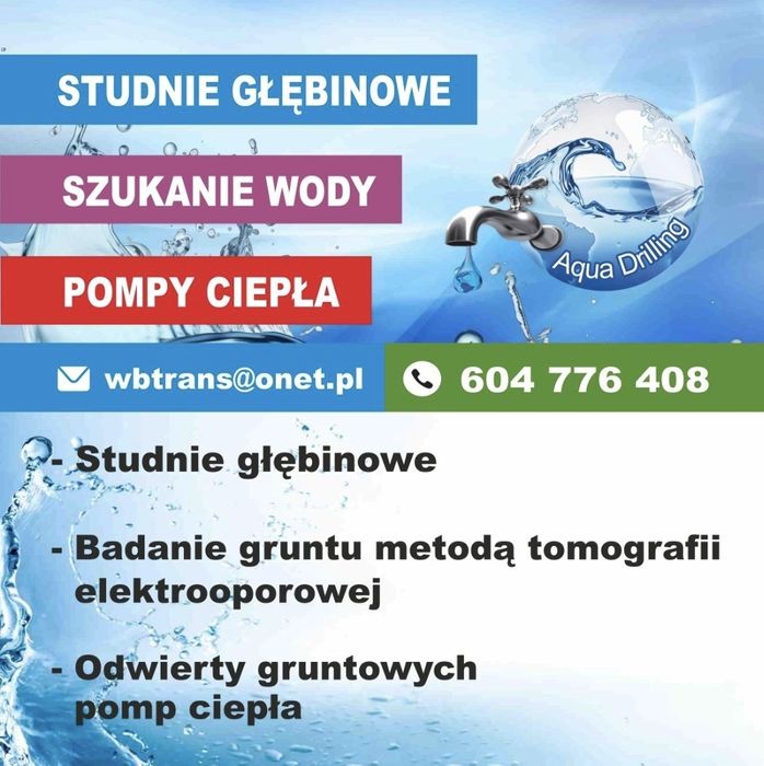 Studnia głębinowa, wiercenie pompa ciepła