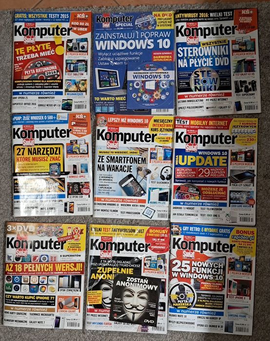 Kolekcjonerskie numery czasopisma Komputer Świat