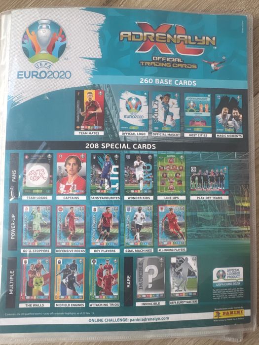 Kolekcja kart piłkarskich Panini Adrenalyn EURO 2020