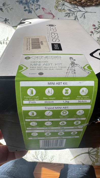 Zestaw Genesis Base Mini ABT Kit szary - statyw z głowicą