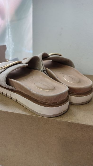 Tamaris Comfort zamszowe klapki damskie rozmiar 38