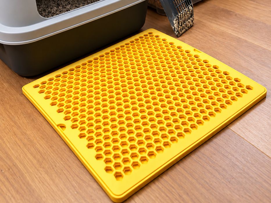 Tapete para caixa de areia de gato com tampa