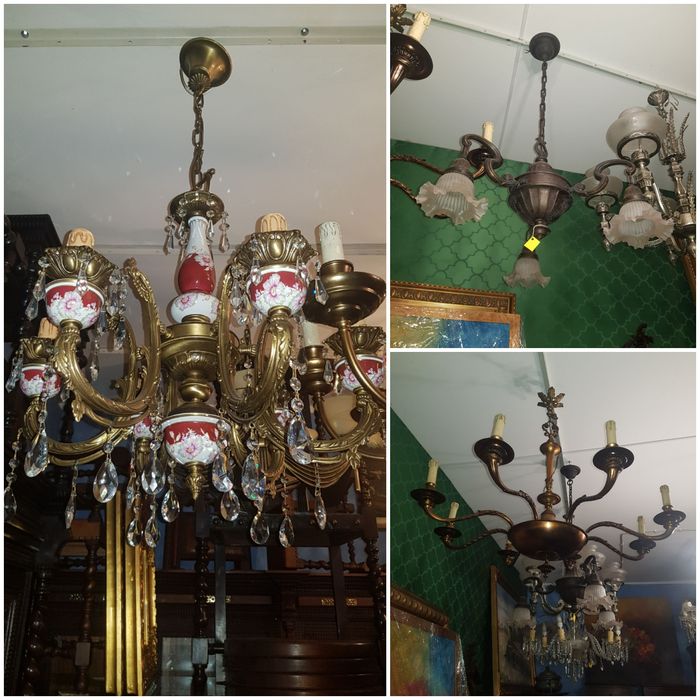 3 Chandeliers, Floor Lamps