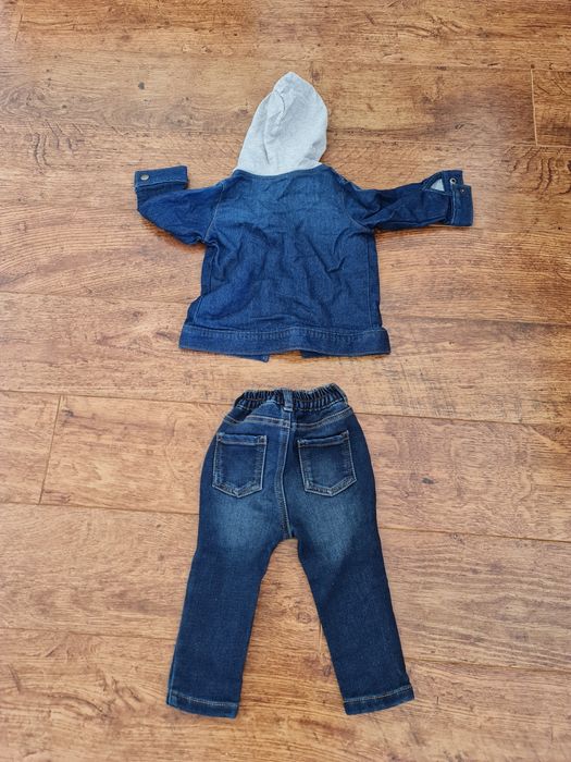 Komplet jeansowy dla maluszka 74 cm