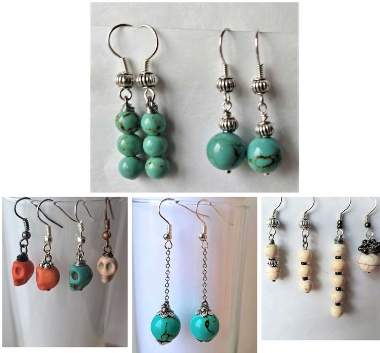 серьги натуральный камень хендмейд