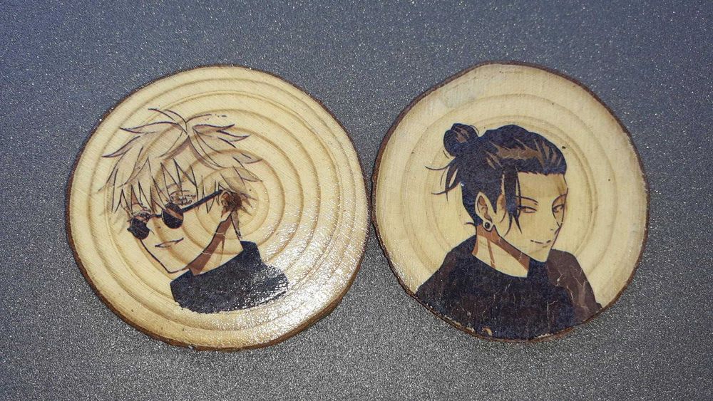 Decoração madeira anime jujutsu, hunterxhunter, chainsaw man