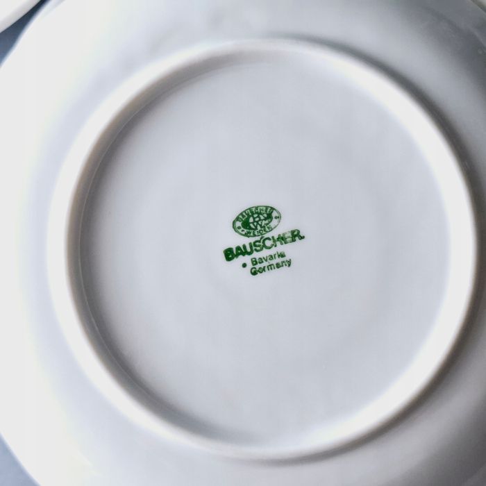 piękne białe spodki porcelanowe rokoko seltmann weiden