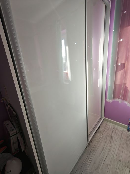 Szafa przesuwna 150 cm drzwi połysk meble bodzio