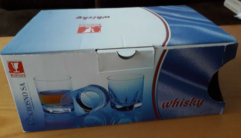 Szklanki do whisky Kanon Krosno PRL 6 sztuk nowe