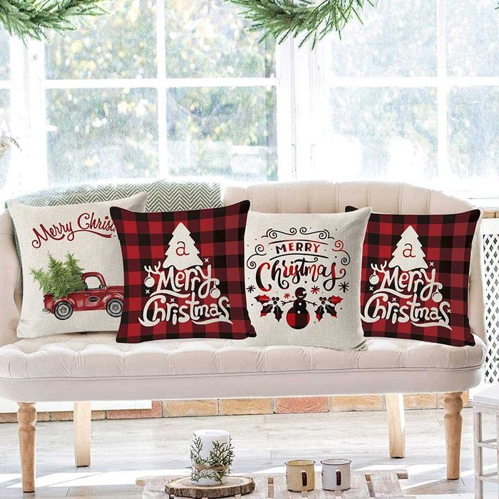4 Pack capas de Natal para almofadas novo