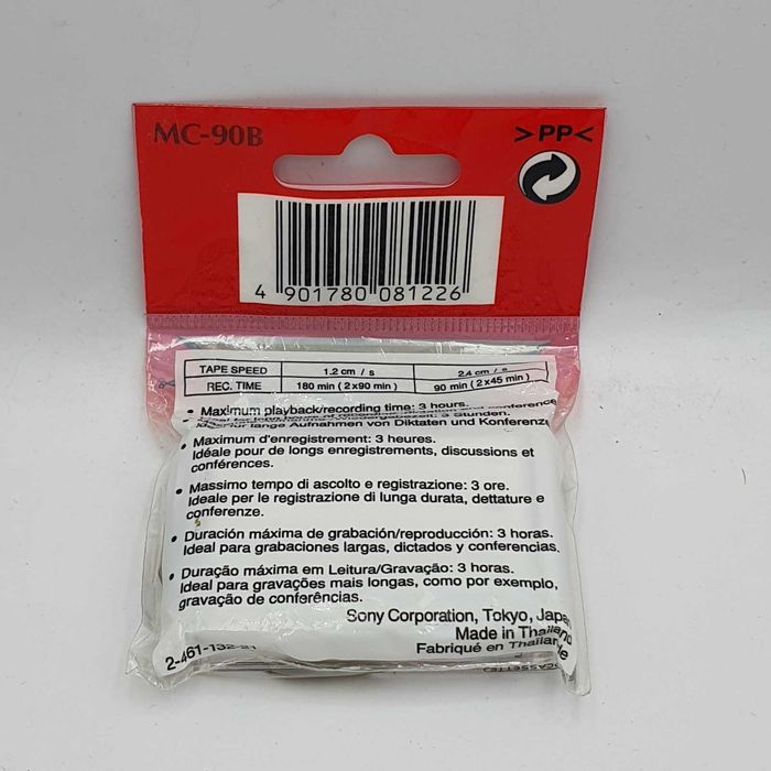 Micro-Cassette Sony MC90min Selado Embalagem Original