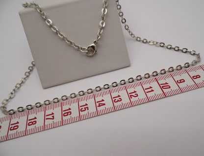 Srebrny łańcuszek ankier owalne ogniwa 43 cm. 3,2 mm.