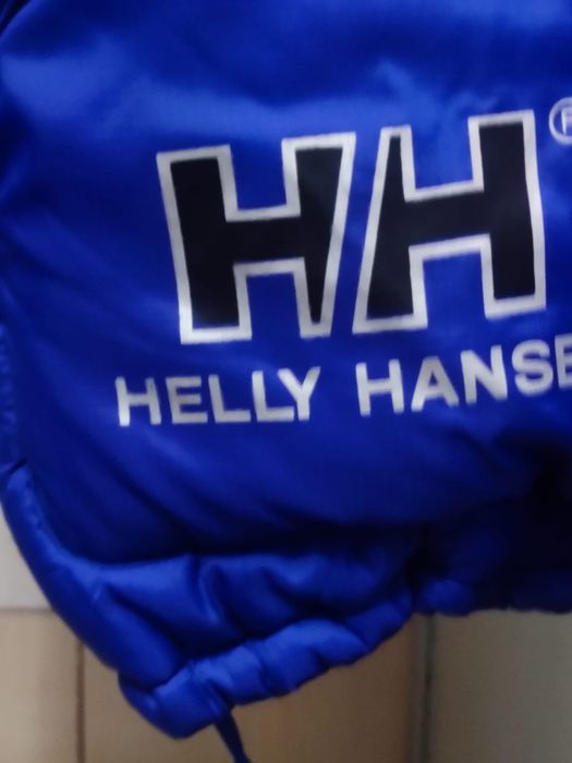 Męska kurtka puchowa L marki Helly Hansen w intensywnym kolorze nieb