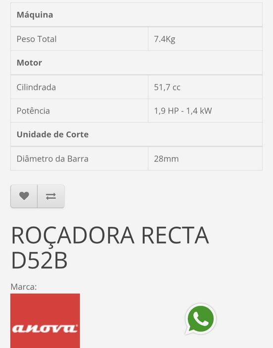 Roçadora em bom estado