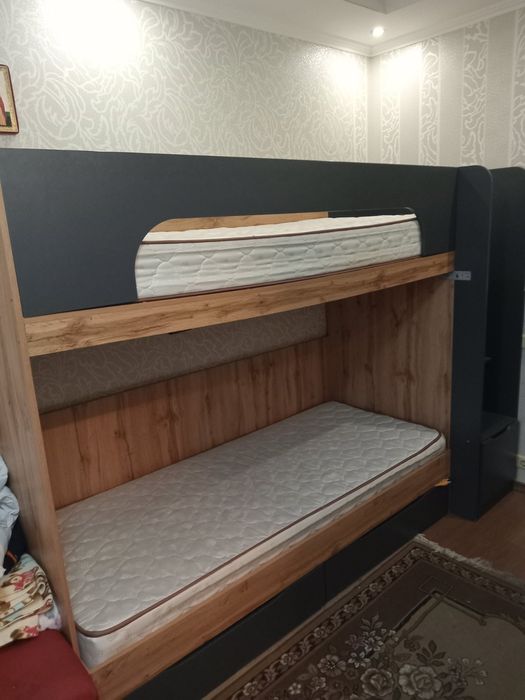 Двоярусне ліжко  з матрацами lion 80×200 двухярусная кровать детская