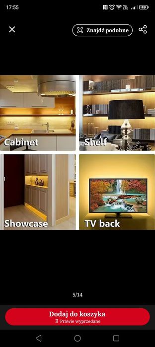 Taśma LED 5m z czujnikiem ruchu biały zimny