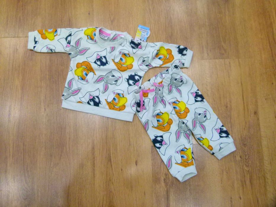 rozm 62/68 Nowy Looney Tunes dresik komplet spodnie i sweter