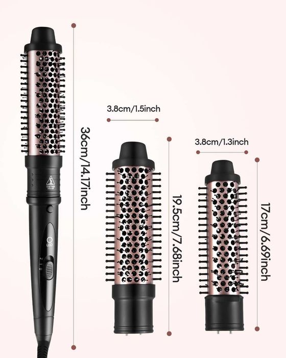 Szczotka termiczna gorące powietrze stylizacji włosów lokówka 38/32mm