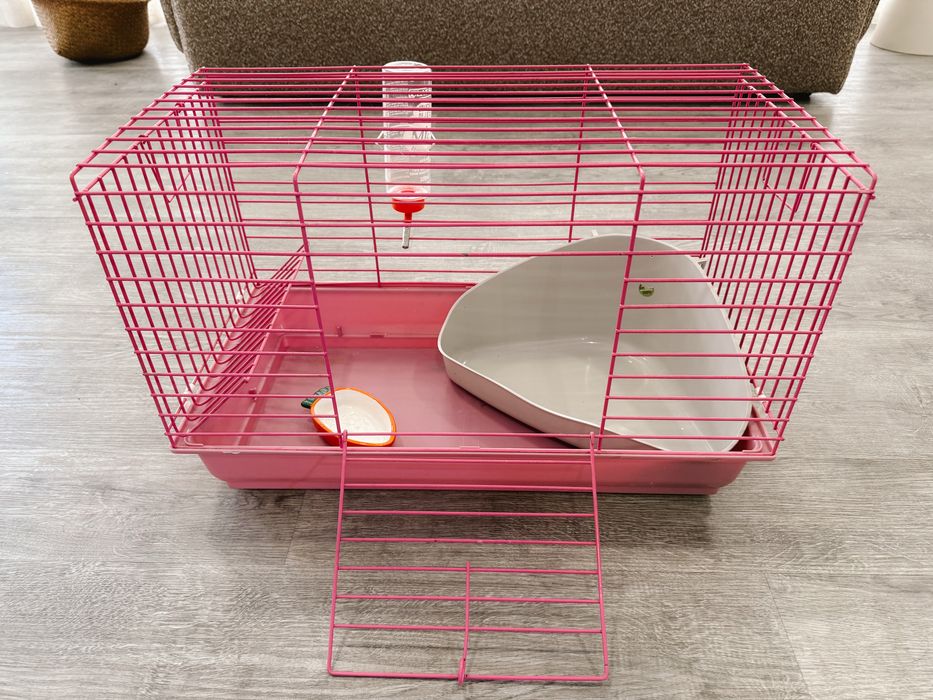 Gaiola cor-de-rosa Coelha