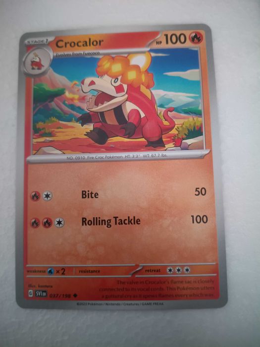 Crocalor 037/198 Karta POKEMON TCG Scarlet & Violet Base set