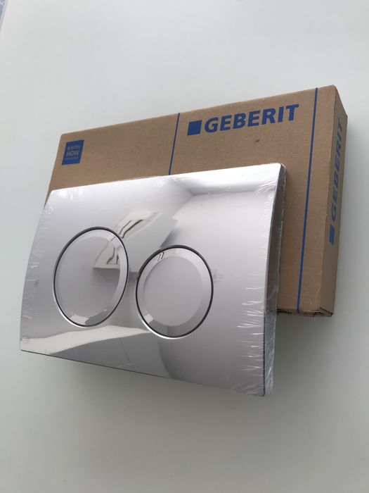 Інсталяція GEBEEIT з хромоввною клавішею + безобідковий унітаз Rimless