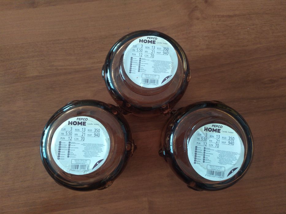 Pojemnik do świec podgrzewaczy 3 nowe sztuki Pepco Home