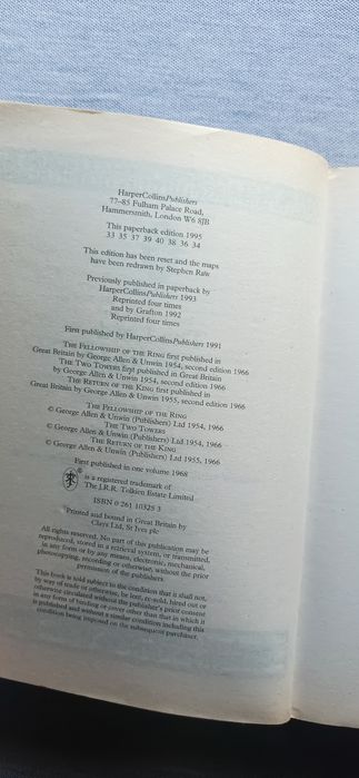 One Volume Edition, The Lord of the Rings, Tolkien