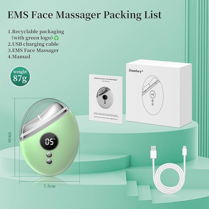 Портативний LED прилад для фототерапії та масажу обличчя Ehcomfory