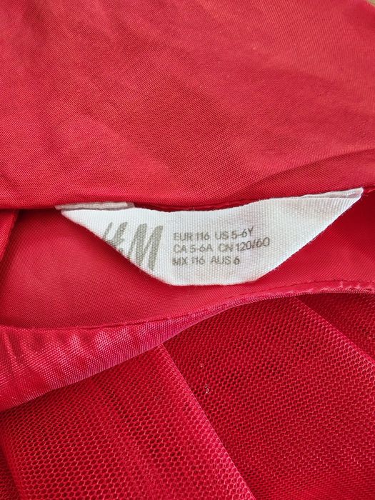 Czerwona sukienka H&M rozmiar 116