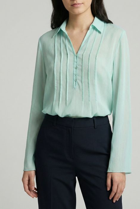 Miętowa szyfonowa bluzka Collection Chalice Modern – r. 36/38, półprze