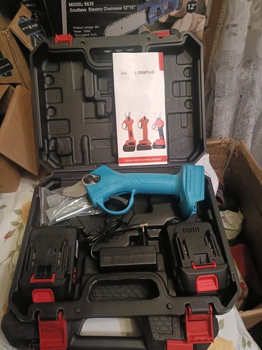 Секатор акумуляторний 2 акб ‼️ Сікатор Сучкоріз Гілкоріз Ножиці АКБ