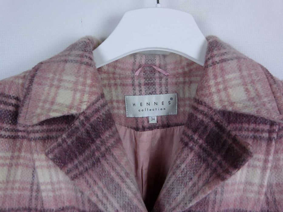 Hennes płaszcz jesionka krata / 34 - S