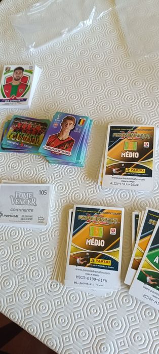 Cartas futebol diferentes coleções