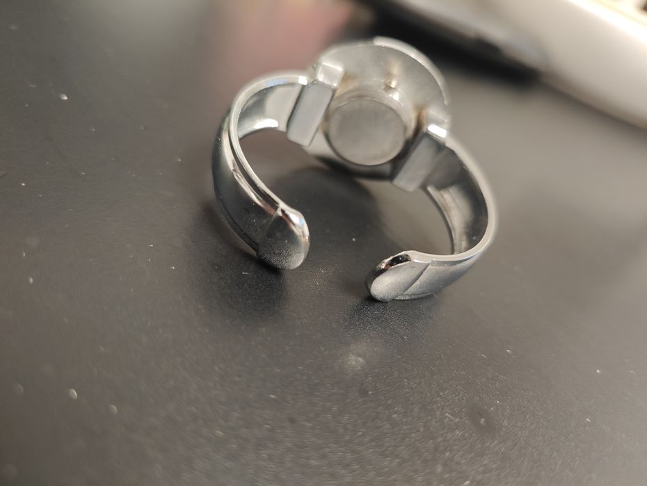Relógio Anel Vintage Quartz Prateado