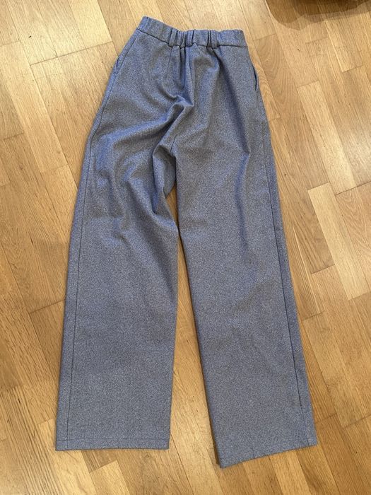 Теплий сірий костюм , штани палаццо wear me