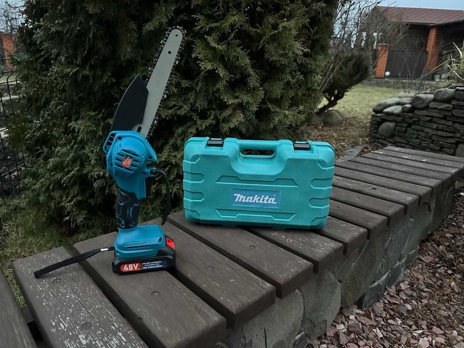 Ланцюгова пила Makita 48V. Цепная пила аккумуляторная 20см‼️ Пилка 8"