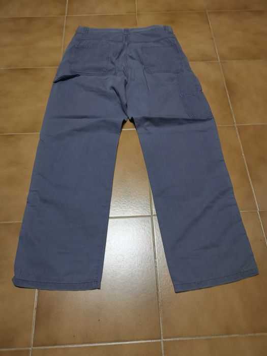 Calças tipo cargo azuis Benetton