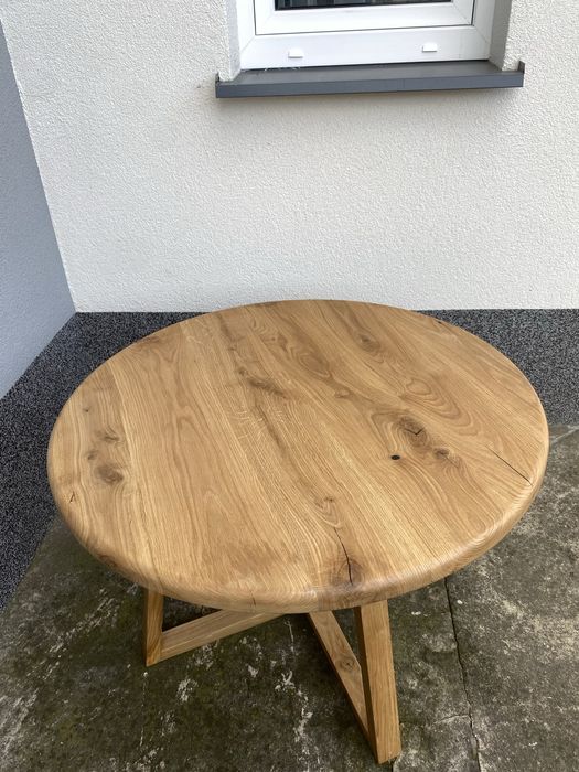 Dębowy stolik kawowy (rekodzieło,loft,salon)