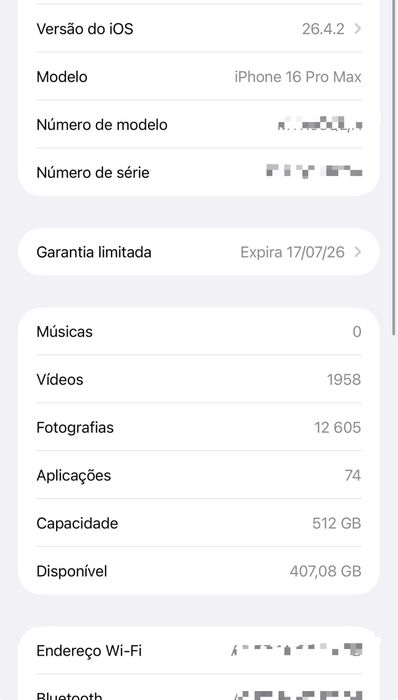iPhone 16 Pro Max Preto – 6 Meses de Uso | Ainda na Garantia [ APENAS HJ 700€ ]