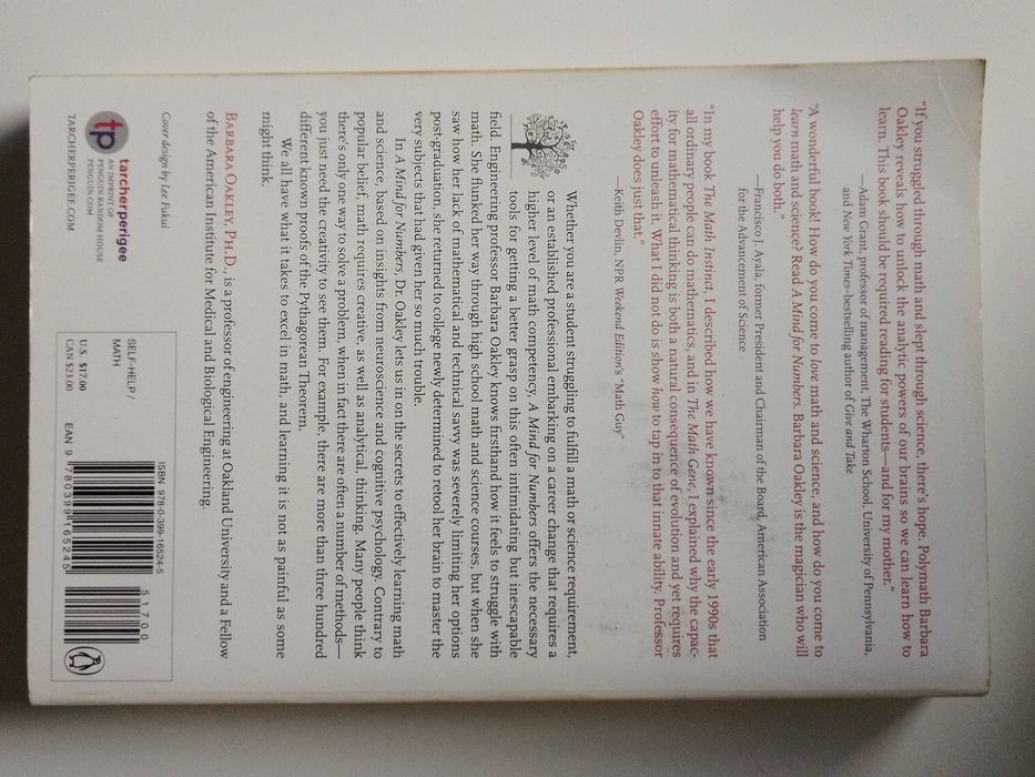 A Mind for Numbers - muito bom estado